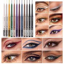 1pc Matte Shimmer Eyeliner Pencil, Twist-Up Waterproof Long-Lasting Smooth Eye Liner Pen