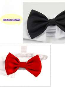 1pcPet Bowtie Necktie Bowknot Wedding Neck Bib False Collar