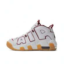 男童 Nike Air More Uptempo (GS) 高帮篮球鞋，FJ2846-100 - 白色 - 查看 2