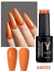 YOKEFELLOW 10ML 6 culori portocaliu gel ojă, primăvară-vară semipermanentă gel ojă Soak Off UV/LED unghii artă acasă și salon DIY pentru femei fete manichiură cadouri