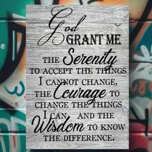 Framed Serenity Prayer Inspirational Wall Art -   8x10" Grey Scripture Decor For Bedroom & Pray Room, Perfect For Room Decor - Framed - View 3
