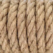 Cuerda de yute amarilla de 10 mm de grosor, 10 metros de largo, 9,5 mm de diámetro, resistente y duradera, adecuada para manualidades, postes rascadores para gatos, jardinería, decoración de estilo granja y talla grande. - Multicolor - Ver 12