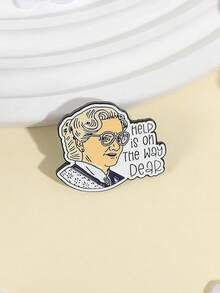 1pc Female Lawyer Letter Design Brooch, Niche Style Metal Badge, TV Series Peripheral Backpack For School Halloween - Multicolor - View 3