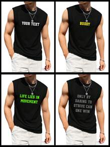Chaleco personalizado para hombres, suba su número de la suerte/bendición/mensaje de texto, regalo para vacaciones, aniversario, Día de San Valentín/cumpleaños/conmemoración de fiesta/festival de música