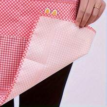 1/2 piezas Delantal de bolsillo con diseño de conejo lindo - Ajustable, patrón de cuadros de conejo de dibujos animados - Resistente al aceite y los tintes, impermeable y a prueba de aceite, perfecto para cocinar y hacer tareas domésticas, adecuado para chefs, jardineros y panaderos, accesorios de cocina (1/2 piezas) - Multicolor - Ver 7