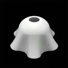 E27 底座 PVC 波浪灯罩，日式简约花卉图案，米色创意亚克力灯罩，适用于吊灯、台灯、吸顶灯具