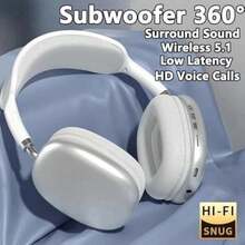 Max P9 Pro Wireless Bluetooth Headphones HiFi Stereo Noise Cancelling Waterproof Microphone Over-Ear Sports For Smart Phones For Apple , IPad, Laptops, Gifts For Family, Friends, Kids, Hallowoon, Fall - Black - View 4