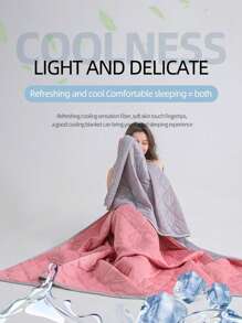 1 Temperature Controlled Cooling Blanket --Lightweight Summer Cooling Blanket For Hot Sleepers/Reduces Temperature By 3-5°C Compared To Traditional Cooling Blankets. --Large/Small/Double Size --Machine Washable --Great For Camping, Air Conditioned Rooms And Night Sweats (Available In 5 Colors)