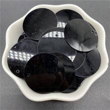 200 件 25 毫米 PVC 扁平圆形散片，带 1 个侧孔，亮片缝纫婚礼工艺配件 DIY 吊坠亮片饰边