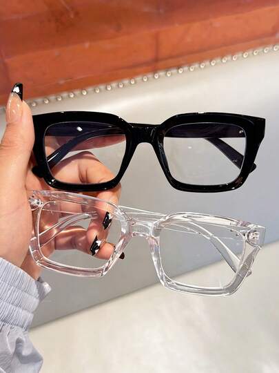 半副优雅女士塑料多色方形轻便眼镜，休闲眼镜，最适合返校和日常佩戴