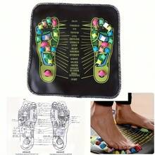 1PC Black Shiatsu Foot Massager Pad - Foldable Foot Pain Relief Mat, Acupressure Massage For Office, Standing Desk Mat, Portable Foot Relaxation Insulation, Galentines, Puppy, Carnival - Black - View 3