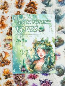 20 feuilles/livre Cahier autocollant de style pastoral rétro et chaleureux, PET imperméable | 8 thèmes différents tels que fille tranquille, cow-boy occidental, rêve, etc., très adapté pour le scrapbooking et le collage de journal fourre-tout, fournitures d'art pour cadeaux faits main, fournitures scolaires, rentrée scolaire - Multicolore - Voir 6