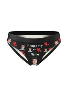 Ropa interior personalizada y exclusiva con fotos y nombres, regalo del Día de la Madre para mamá, regalo del Día de San Valentín para la novia, regalo de aniversario, regalo del Día de San Valentín, regalo para parejas, regalo de cumpleaños, regalo de boda, regalo exclusivo de aniversario, 1 pieza