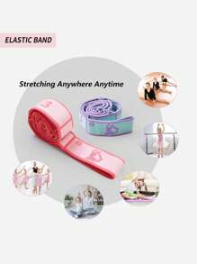 1pc Multi-Functional Yoga & Pilates Resistance Band, Portable Flexibility & Strength Training Tool Suitable For Beginners, Home Workout, Dance And Travel, Durable Polyester Material, Yoga Exercise, Adjustable Stretch Strap, Elastic Yoga Stretch Band, Physical Therapy Elastic Band, Stretch Dance Elastic Band
