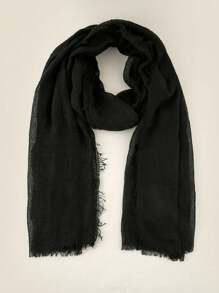 1pc Solid Color Soft Bubble Scarf Shawl Hijab