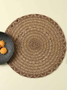 1/4/6/12 件波西米亚风格编织亚麻餐垫，圆形餐桌垫，适用于家庭厨房，适合节日聚会、生日、派对、乡村、户外用餐、家居装饰、卧室、所有季节