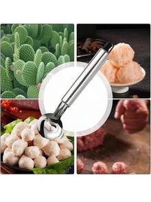 仙人掌削皮器套装 - 不锈钢水果蔬菜削皮器、勺子瓜球器和去籽器 - 适用于家庭和餐厅的易于使用的厨房小工具 - 彩色 - 查看 7