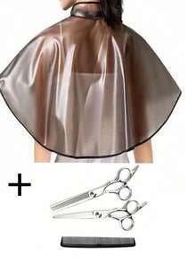 Professional Hair Dyeing & Perming Cape, Waterproof & Oil-Proof Shoulder Cover, Hair Salon Apron, Hairdressing Tool - Light Grey - View 11