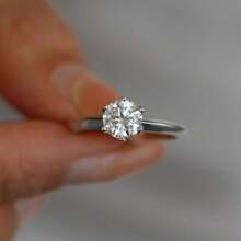 Sterling Silver Women's Ring, Single Sparkling Princess Cut Stone Ring, Ideal For Wedding, Proposal And Mother's Day Gift