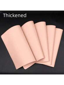 1/5/10/20/30/50片软硅胶垫 - 空白纹身练习皮、厚粉色永久化妆练习皮、双面临时纹身练习皮 - 杏色 - 查看 8