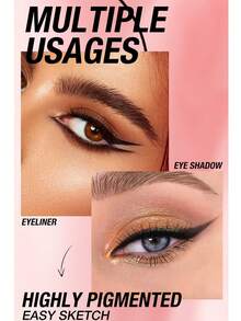 1pc Matte Shimmer Eyeliner Pencil, Twist-Up Waterproof Long-Lasting Smooth Eye Liner Pen