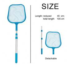 NetHong Swimming Pool Skimmer Net,Leaf Cleaner,Rake Pond Net With Telescopic Alu Pole UK - Blue - View 6