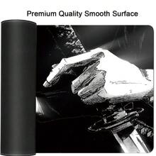 Extra Large Gaming Mouse Pad, Hold A Sword Pattern Desk Mat, Black And White Sword Design, With Non-Slip Rubber Base, Washable Office & Gaming Mousepad, With Precision Edging For ESports, Computer & Office Use
