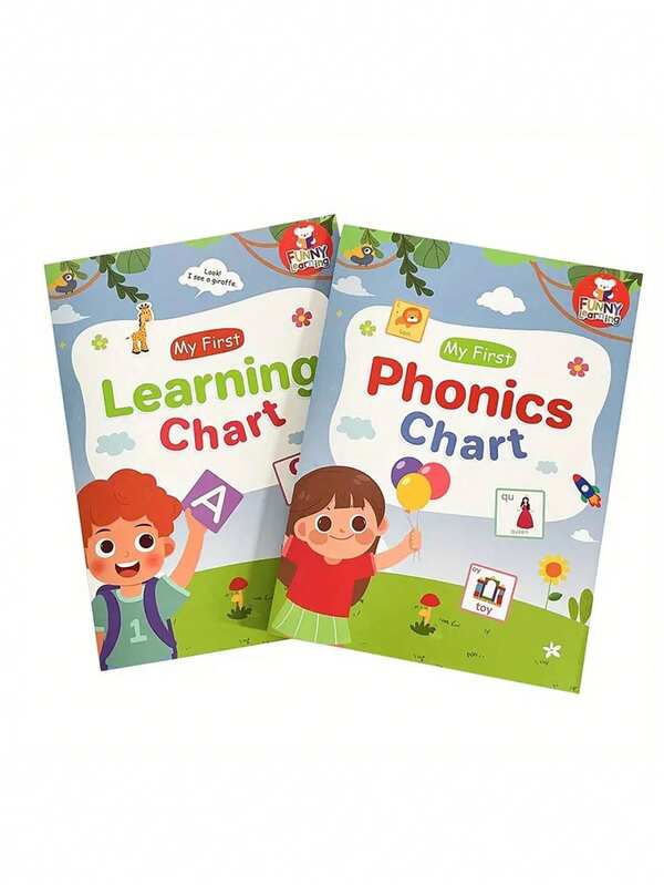 Conjunto de pôsteres de construção de vocabulário fonético e gráfico "Meu Primeiro Aprendizado", 1 peça, material didático para educação pré-escolar, atividades de aprendizagem em família, material de papel, cores variadas
