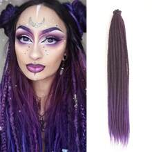20 Stränge 24 Zoll synthetische Dreadlock Extensions Hippie-Stil einseitig gedreht Farbverlauf Blond 0,6 cm Breite Loc Extensions Reggae-Stil gehäkeltes Haar für Frauen, Halloween, Weihnachten
