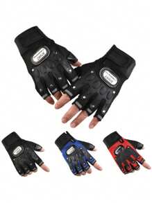 1 Pair/2 Pairs Motorcycle Breathable Half Palm Cycling Protective Gloves The Perfect Gift For Your Friends And Family. Let's Ride Together This Summer! Motorcycle Protective Gloves Motorcycle Equipment Motorcycle Accessories