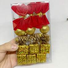 Red Christmas Ornament Pendant Kit 17 Pieces - Christmas Tree Decoration