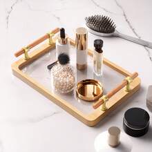 1 Khay tre có tay cầm màu vàng, Khay đựng đồ ăn bằng tre có họa tiết đá cẩm thạch, Khay đựng đồ ăn sáng đựng cà phê, đồ ăn tối, Khay trang trí cho nhà bếp, Phòng ngủ - Trở lại trường - Nhiều màu - Xem 16