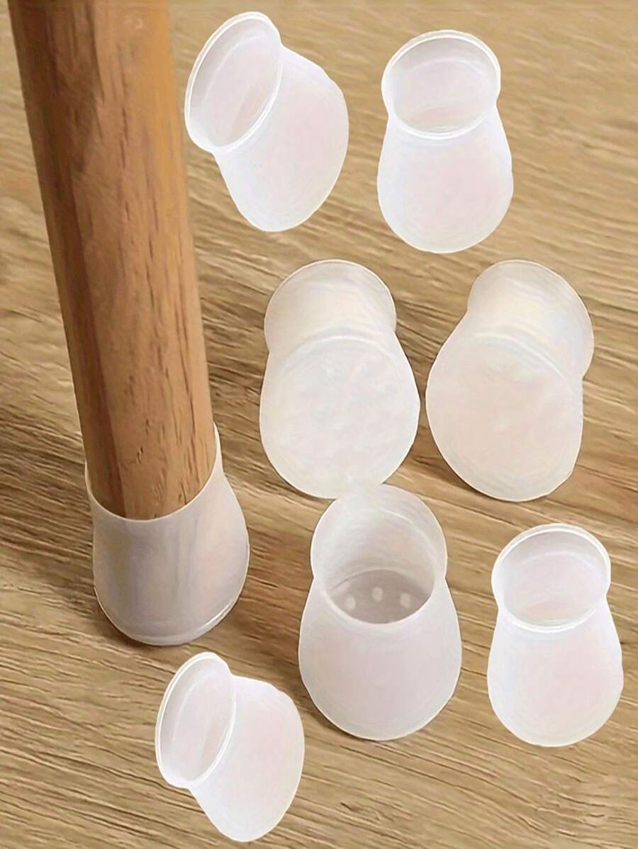 8/16/32pcs Silicone Furniture Leg Pads, Chair Leg Protectors, Anti-Slip Chair Leg Cushion Covers