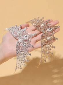 1pc Elegant Vintage Royal Style Rhinestone Tiara Crown, Suitable For Party, Birthday, Photo Shoot, Flower Girl, Children's Gift, Fashionable & Graceful Kids Hair Accessory