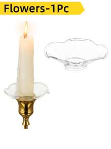 Tropfschutz für Kerzenhalter, klare Glas-Bobeches für Kerzenständer, runde Wachsfänger für Kerzen, gerade Kerzenhalter für Tisch-Mittelstücke, Hochzeiten, Kirchen, Zuhause
