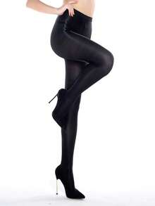 Meia-calça 70d Sexy Óleo Brilhante Brilhante Anti Celulite - Preto - Visão 2