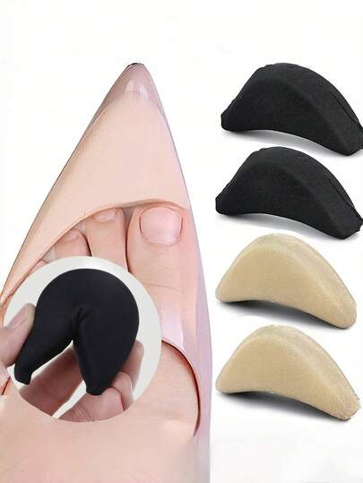 2pcs/10pcs/20pcs Women's Forefoot Pads, High Heel Toe Cushions, Semi-Sponge Insoles, Shoe Pads For Pain Relief, Toe Protection, Anti-Slip, Anti-Heel Slippage