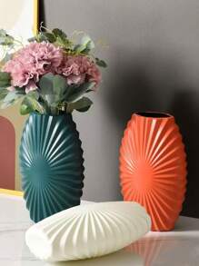 1 Pc Plastic Vase, Nordic Style Creative Flower Holder, Ideal Decor For Living Room TV Cabinet, Home Desk. Suitable For Potted Plants, Fresh Flowers, Dried Flowers And Floral Arrangement. Perfect Accessory For Weddings, Parties, Office Desks And Computer Desks. Can Be Paired With Artificial Flowers And Vases To Meet Various Decoration Needs, Birthday Or Graduation Gifts,Halloween Decor Home Decor Halloween Decor Fall Decor Room Decor