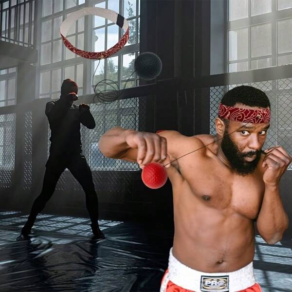Head Mounted Boxing Agility Training Ball, Martial Arts Punching Reaction Reflex Ball, Adult Home Fitness Equipment, Adjustable Anti-Drop Speed Ball, Gym