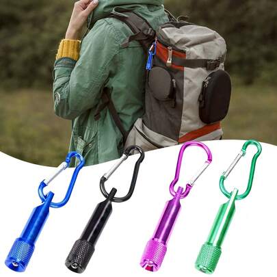 4个/1个迷你LED钥匙扣手电筒 - 多色迷你手电筒钥匙扣，适用于户外露营、徒步旅行装备和应急照明。迷你LED手电筒钥匙扣 - 多种颜色可选，超亮便携式钥匙扣手电筒，强力钥匙扣灯，是派对、万圣节、感恩节、圣诞节、母亲节等节日的绝佳礼物 - 节日礼物 | 钥匙扣礼盒套装