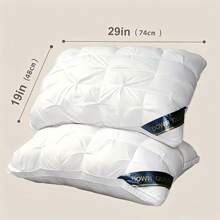 Luxury 5-Star Hotel Quality Pillow, Extra Soft Pillow, 19x29 Inch - Deep Sleep Neck Support, All Seasons Non-Slumping High Pillow Core, Machine Washable, Modern Pillow Design | Soft Textured Fabric, Sleeping Pillow
