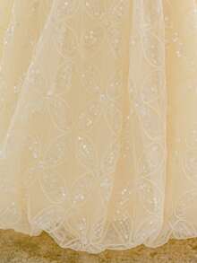 Vestido de tutú para niña de las flores para boda, dama de honor, vestido de princesa para niña joven para recital de piano, ocasión formal - Champán - Ver 7