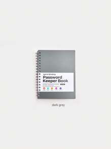 1 pièce Carnet de mots de passe multicolore au format A6, carnet de journalisation des mots de passe avec index des identifiants de site Web en spirale en PP, carnet de conservation des mots de passe, fournitures scolaires, rentrée scolaire