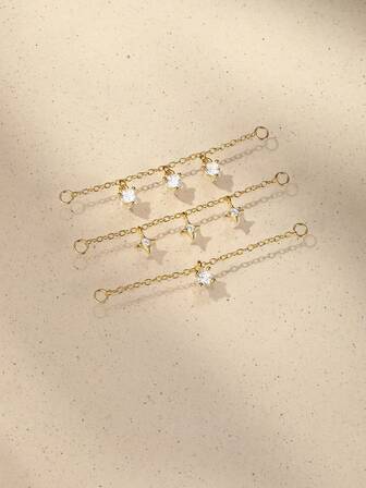 1Pc Chain Accessories 925 Sterling Silver Earring For Women Vintage Geometric Chain Minimalist Gift For Her Wedding Party Fine Jewelry