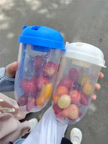 1 Fat Loss Salad Cup, Oat Salad Cup, Yogurt Cup With Spoon Lid, Low Fat Weight Loss Healthy Mason Cup, Portable Slimming Cup, Salad Shaker With Fork - Portable Breakfast Cup, Yogurt, Milk And Other Healthy Lunch Containers, Picnic Lunch Salad Cup - White - View 8