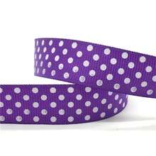 5 yardas/Lote Cinta de grosgrán de 20mm con estampado de puntos para lazos de cabello, fiesta, Navidad, boda, decoración, manualidades, envoltura de regalos - Elige colores - Ver 13