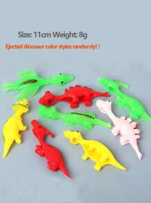 Da 5 a 20 pezzi Giocattoli divertenti con dinosauro a molla, scherzosi strumenti di lancio con elastico, giochi con dinosauri e animali da dito, giocattoli adesivi per pareti, regali per feste (stile e colore casuali)