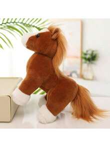 1 pieza Muñeca de peluche de poni realista y adorable, almohada decorativa, decoración del hogar, regalo para niños/niñas para cumpleaños, Pascua o Día de San Valentín - Multicolor - Ver 8