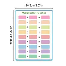 4pcs/Set Math Multiplication Division Chart For Kids Double Side Multiplication Table /Multiplication Practice Manipulatives Chart Kid Quick Calculation Math Training Whiteboard Home School Teaching Tools,Homeschool,Classroom,Multiplication