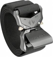 JUKMO Tactical Belt, Hiking Rigger 1.5 Nylon Web Work Belt With Heavy Duty Quick Release - màu đen - Xem 1